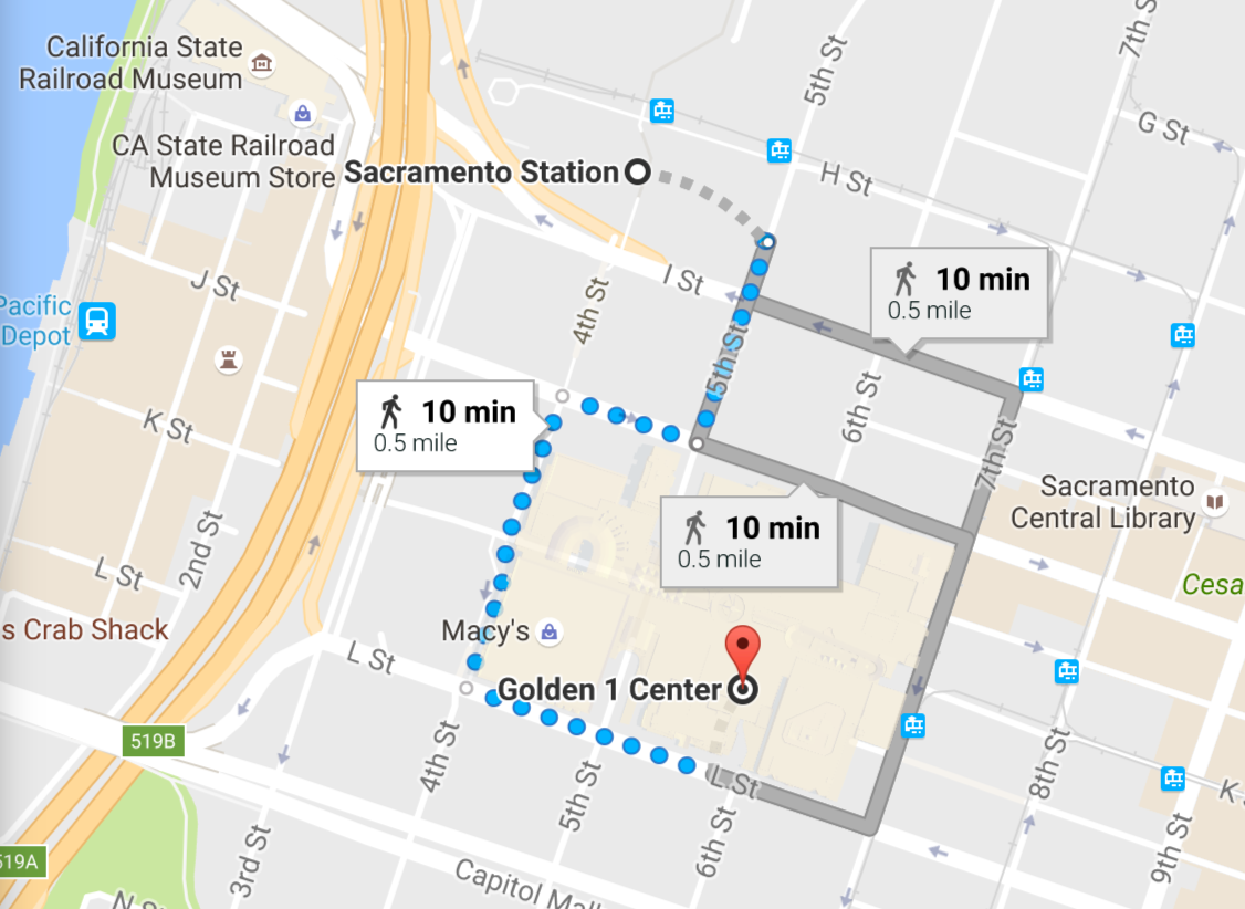 Capitol Corridor's Service to Golden 1 Center in Sacramento - Capitol  Corridor