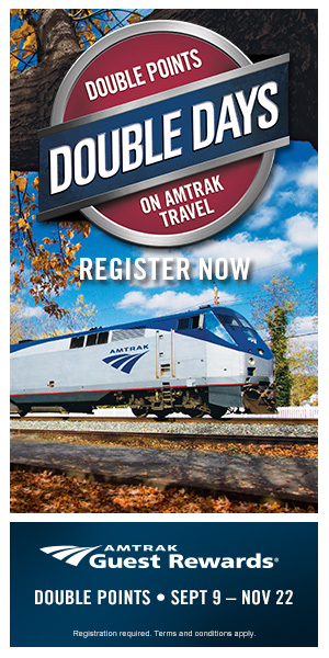 Double Days - Earn Double Points on Amtrak
